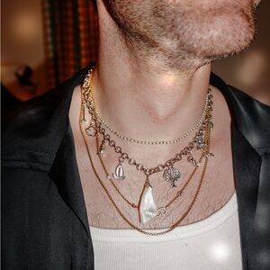 CUSTOM SMALL CHARM NECKLACE - Mixed Metal Gold and Silver Charm Necklace